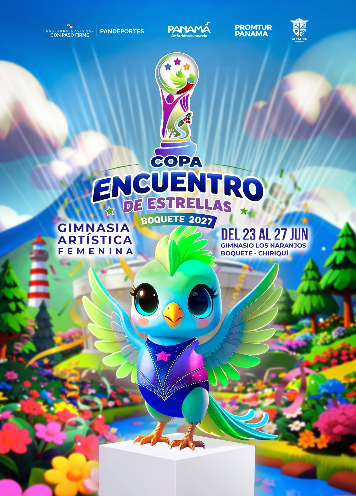 Flyer oficial de la Copa Encuentro de Estrellas Boquete 2027